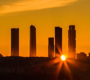 Skyline de madrid con las 4 torres